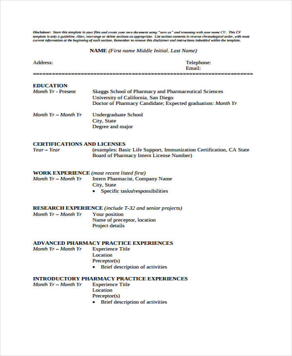 12+ Formal Curriculum Vitae - Free Sample, Example Format Download