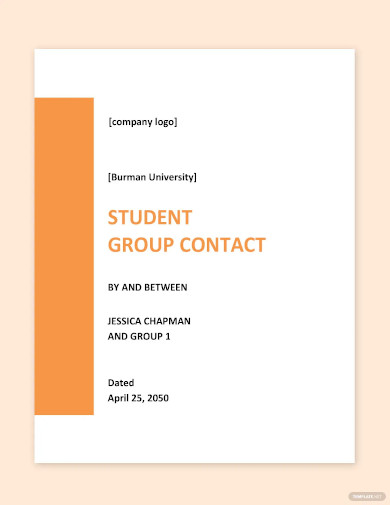 student group contract template