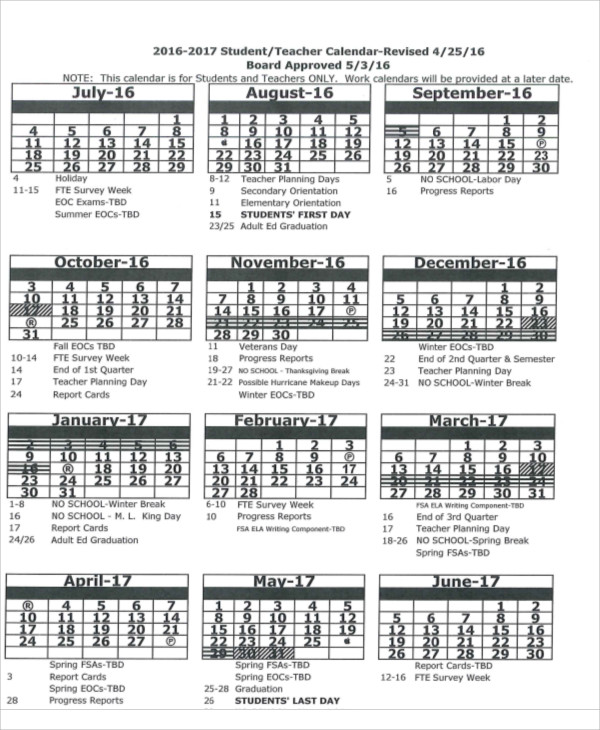 7+ Teacher Calendar Templates Free Sample ,Example Format Download