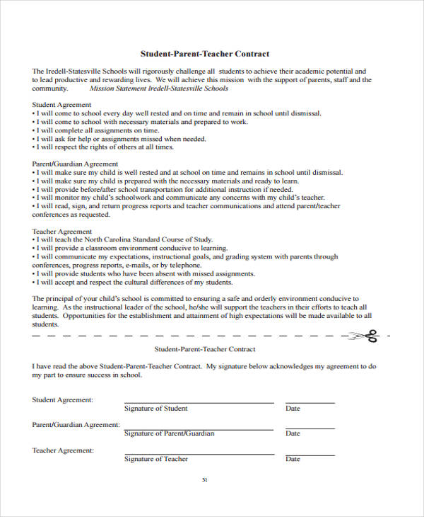 10+ Teacher Contract Templates Word, Google Docs, Apple Pages