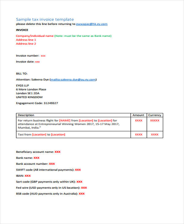 tax invoice