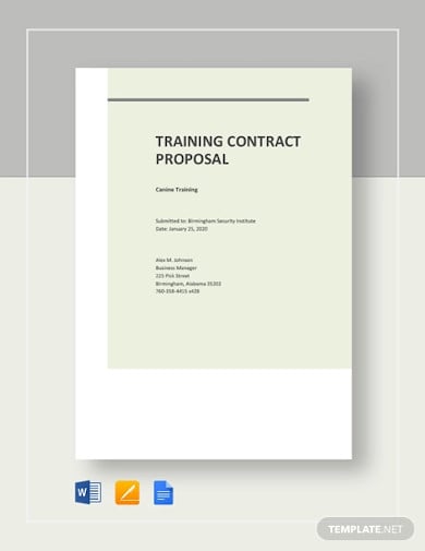training contract proposal template