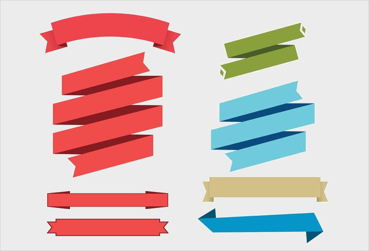vector ribbon set