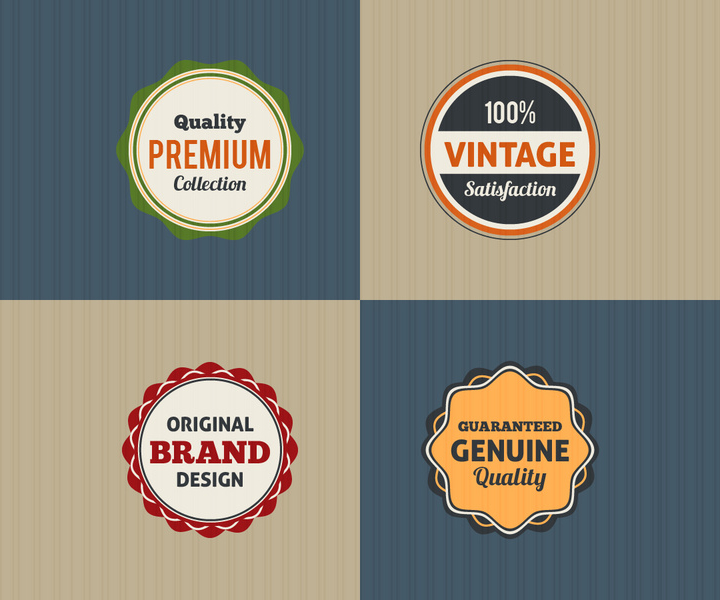 Premium vintage. Логотип дизайн. Round badge Designer. Original brand. Easy Premium Vintage.