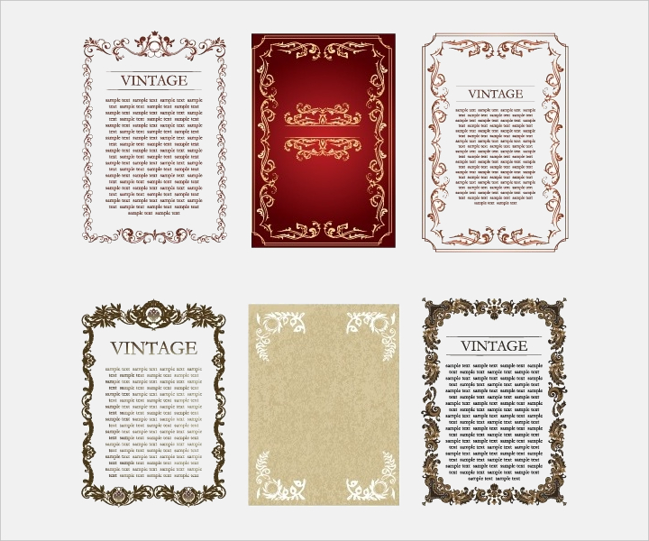 vintage frames vector