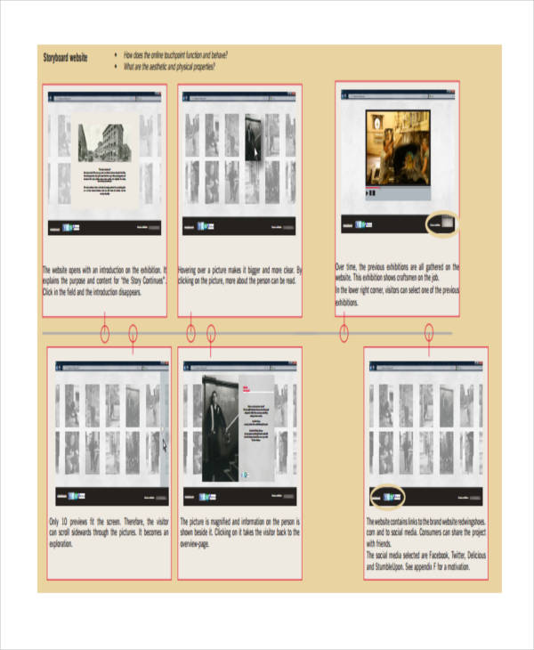 website storyboard