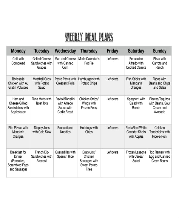 9+ Meal Calendar Templates Free Sample, Example Format Download