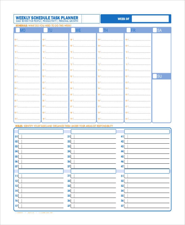 weekly task planner app