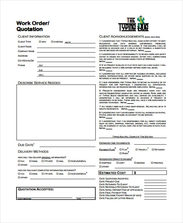 14+ Formal Quotation Template - Word, PDF, Google docs
