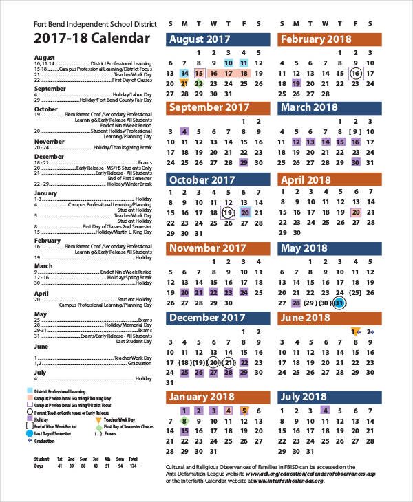 Basic Calendar Templates 10+ Free Word, PDF Format Download