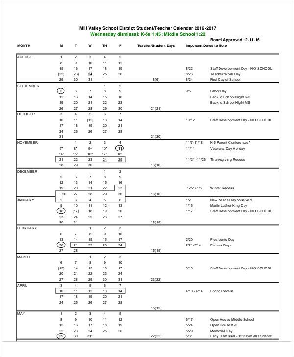 7+ Teacher Calendar Templates Free Sample ,Example Format Download