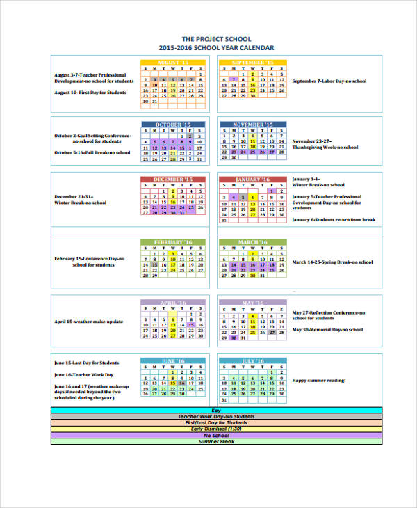 17+ Project Calendar Templates Sample, Example