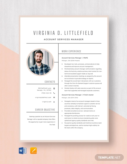 13+ Account Manager Resume Templates, Samples, Examples Format | Free