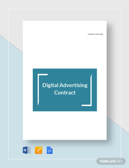 Advertising Contract Template 11  Word PDF Google Docs Apple Pages