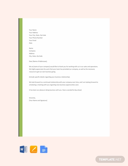 51+ Thank You Letter Example Templates