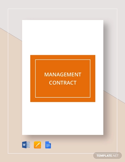 10+ Management Contract Templates - Word, Docs