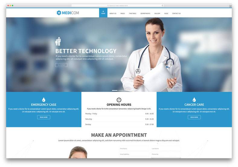 medicom flat design doctor website template 1 788x