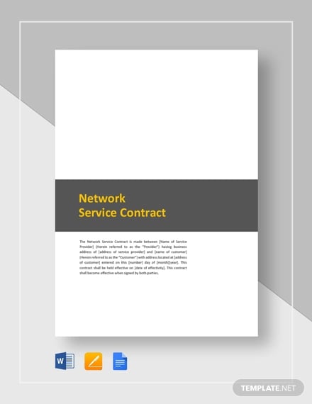 network service contrat