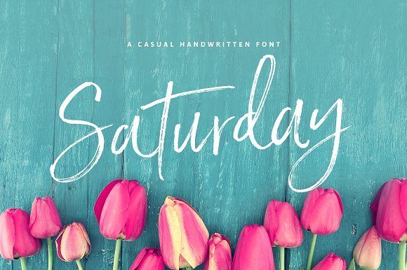 Free The Saturday Typeface Script Fonts