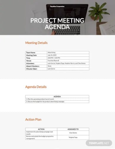 small business meeting agenda
