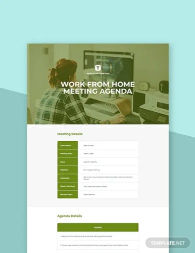 work from home meeting agenda