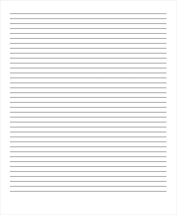 a4 size lined paper