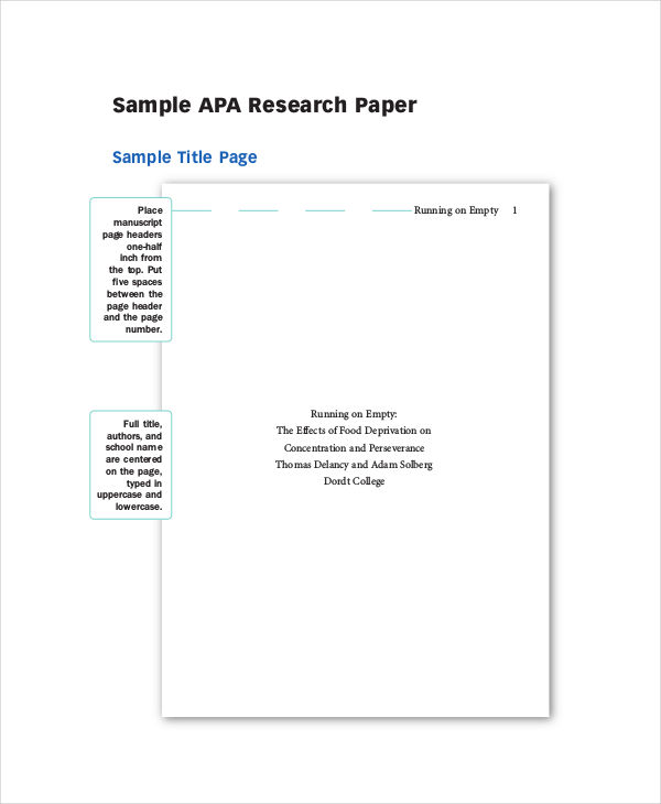 Examples of research papers apa style 2010