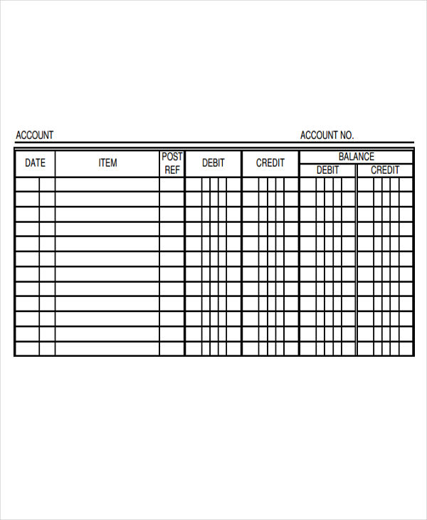 Blank General Ledger