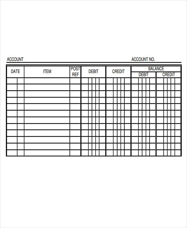 4+ Ledger Paper Templates Free Samples, Examples, Format Download