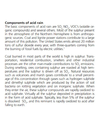 acid rain research paper