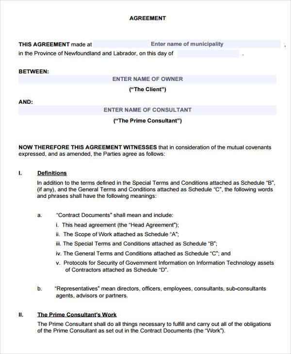 45 printable agreement forms word pdf free premium