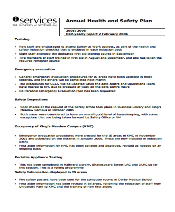 safety business plan example