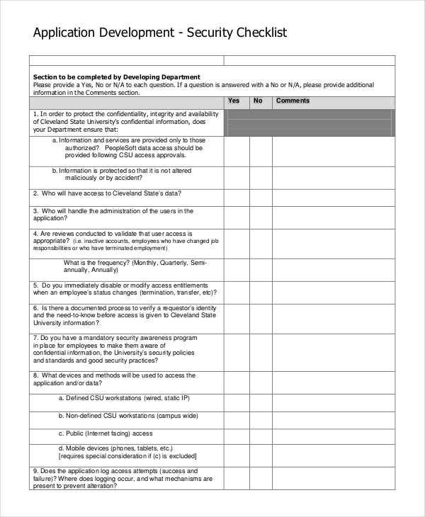 letter of application checklist
