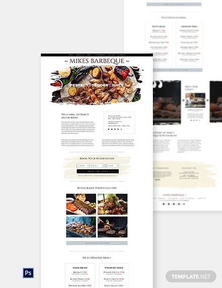 bbq restaurant website template