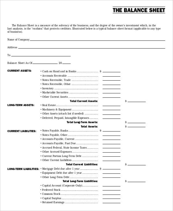 Non Profit Sheet Templates 7 Free Word Pdf Format Download