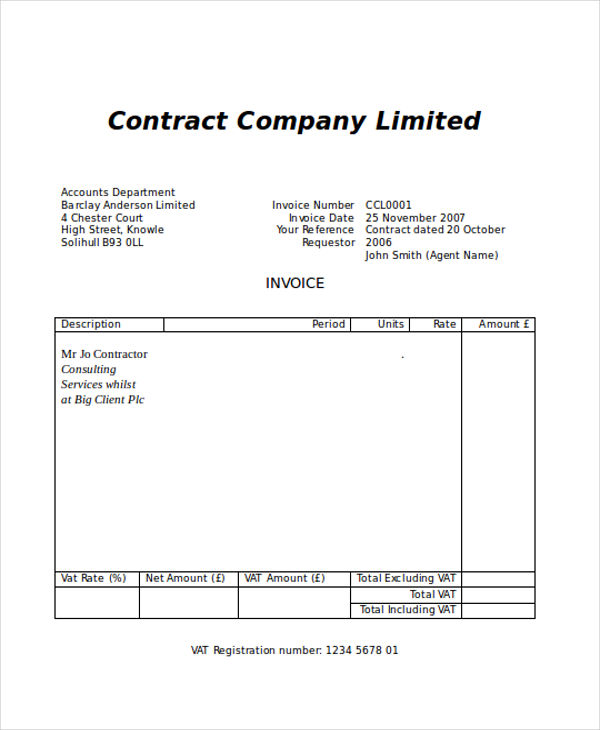 basic blank invoice