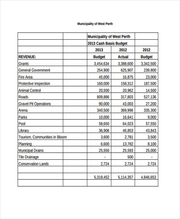 11  Cash Budget Templates Free Sample Example Format Download