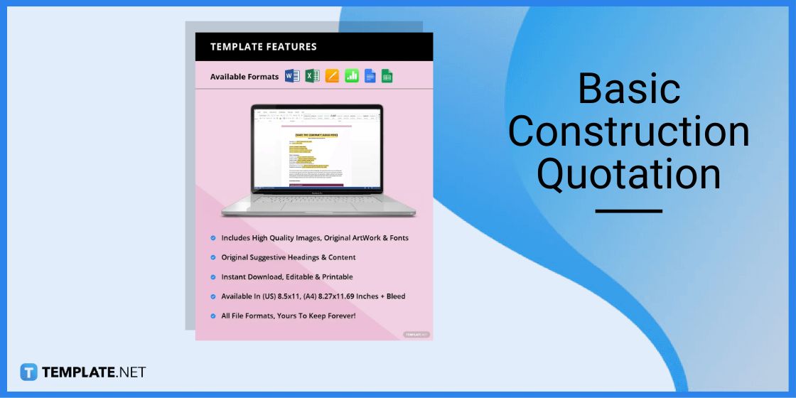 basic construction quotation template in microsoft excel