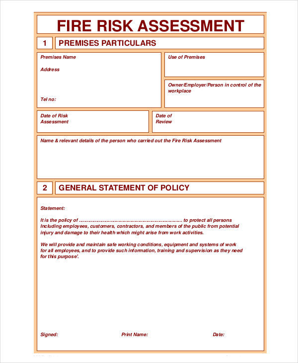 22+ Risk Assessment Forms in PDF