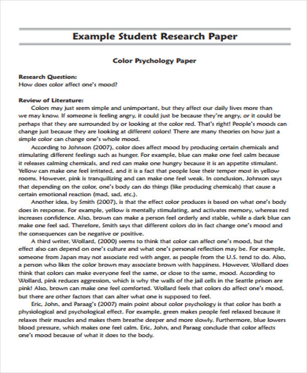 26 Research Paper Examples Free Premium Templates