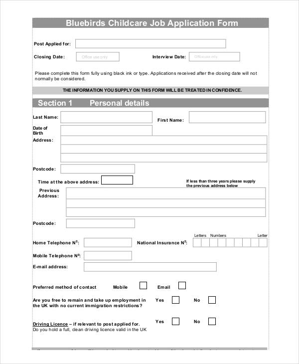 Employee Application Template Free from images.template.net