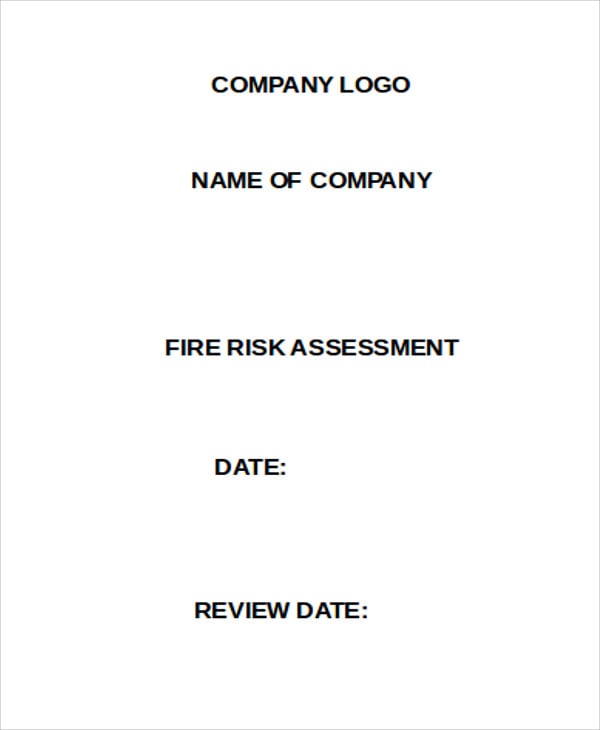 blank fire risk assessment