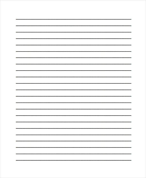 lined paper for an essay