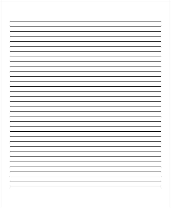 blank primary lined paper