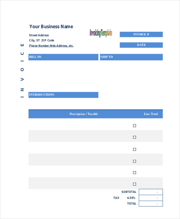 blank purchase invoice