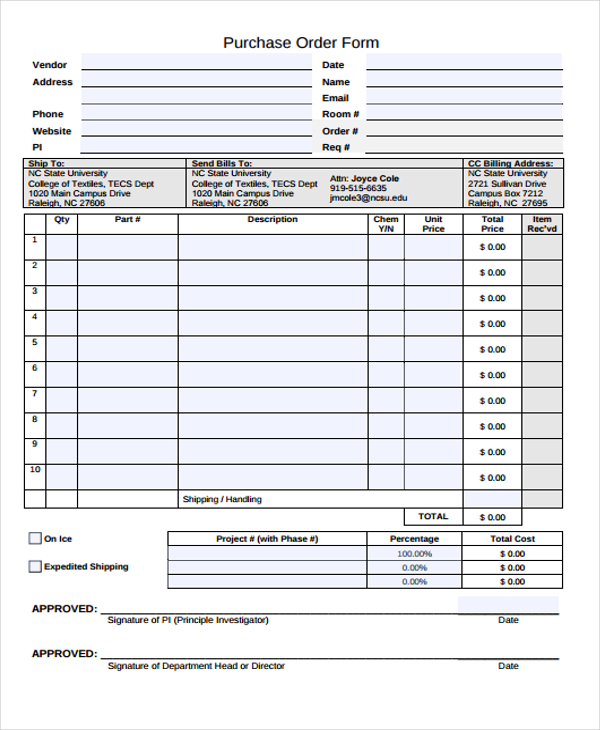 32+ Sample Order Forms