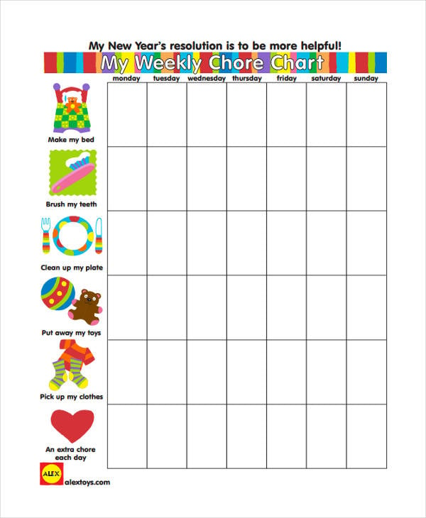 Create A Weekly Chore Chart