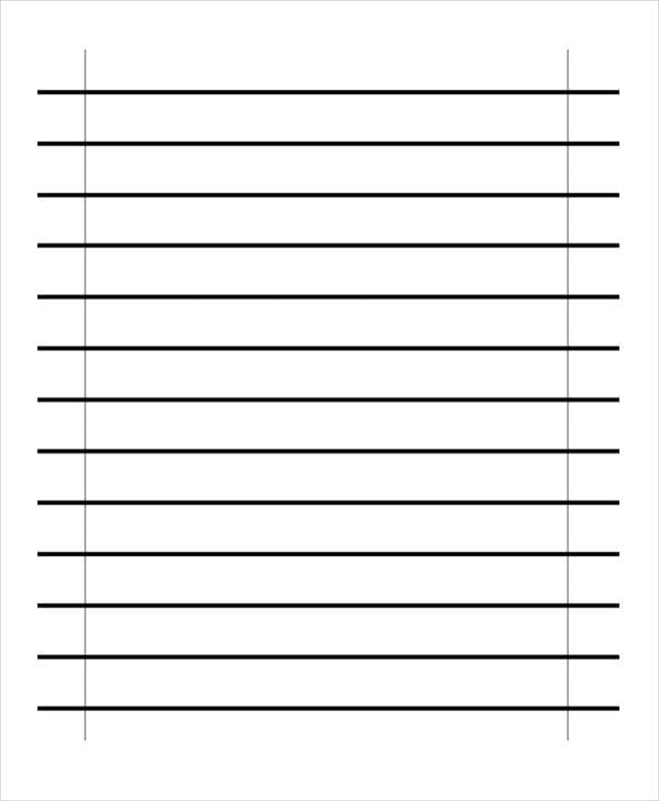 bold lined notebook paper
