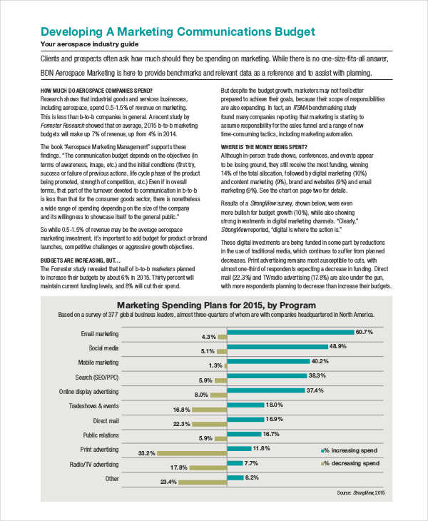 16+ Marketing Budget Templates Free Sample, Example, Format Download
