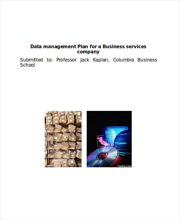 business data management plan